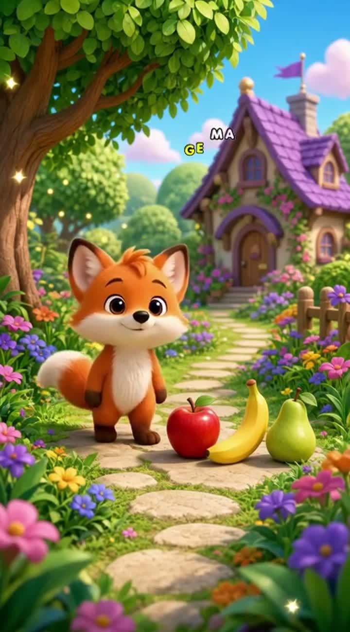 Colorful, original 3D cartoon for preschool children… — AI cartoon