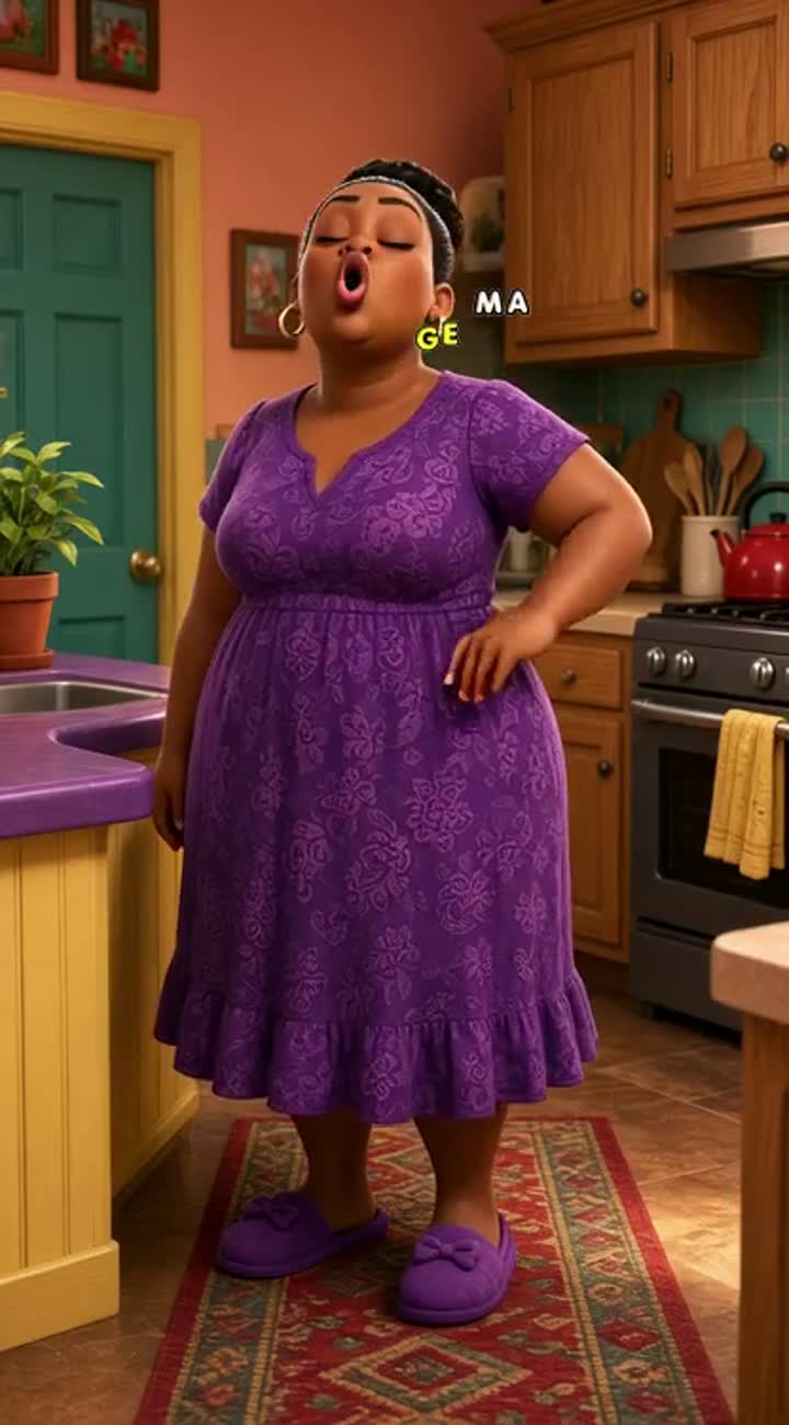 Funny, high-quality 3D cartoon character for a Black family comedy… — AI cartoon