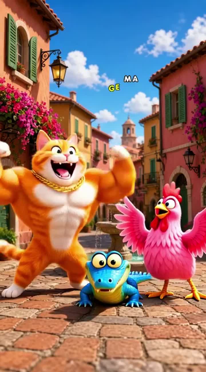 Hilarious, ultra-detailed 3D brainrot-style cartoon video… — AI cartoon