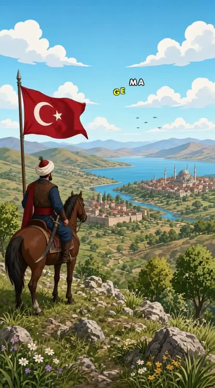 The Ottoman Empire: Rise, Glory, and Fall — AI cartoon