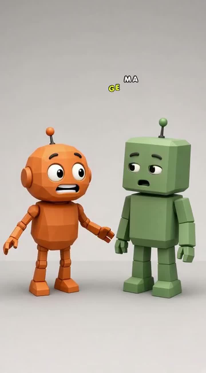 Soft stylized 3D cartoon animation, vertical 9:16… — AI cartoon