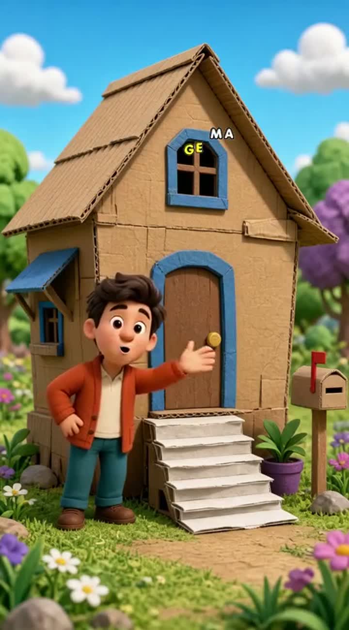 Crée une vidéo musicale pour enfants en animation 3D, joyeuse… — AI cartoon