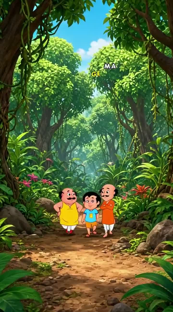 Funny cartoon video in a jungle — AI cartoon