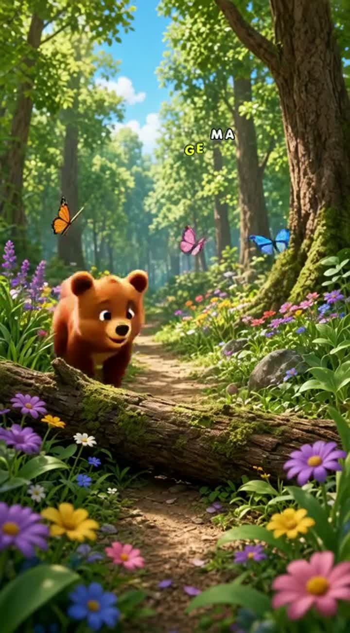 Benny the Bear and the Lost Baby Bird — AI cartoon