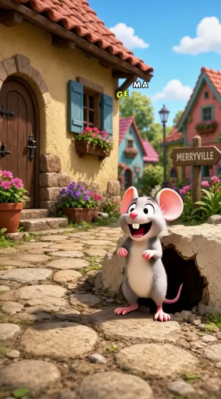 Funny 3D cartoon story about a clever cat and a silly mouse — AI cartoon