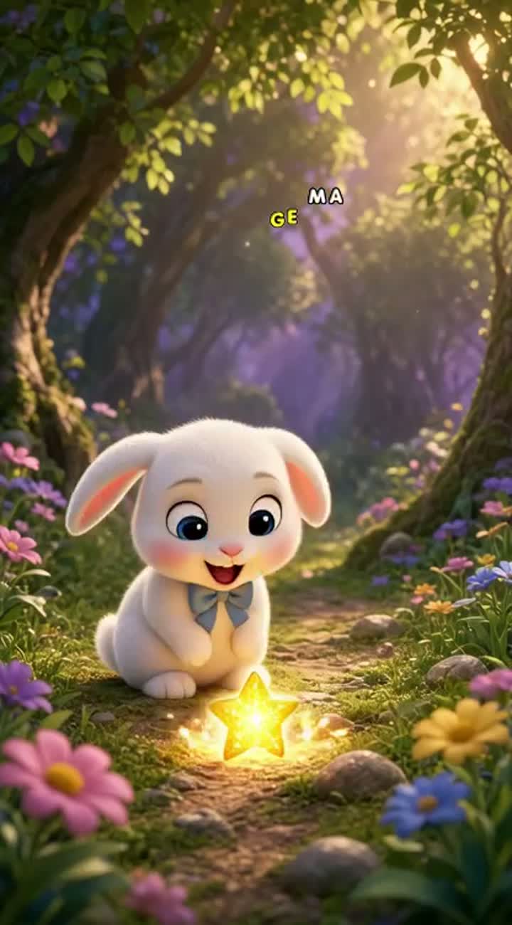 The Little Bunny and the Magic Star — AI cartoon