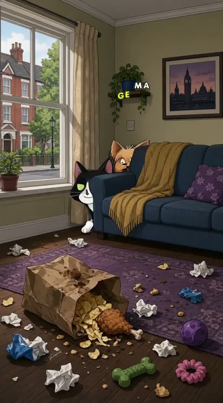 Original adult animated sitcom called The ShitShow Next Door — AI cartoon