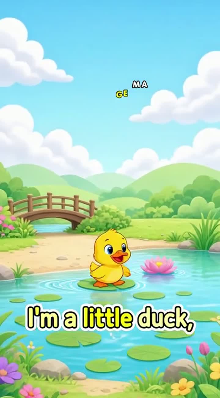 > Create a animated kids' nursery rhyme video for ages 2-5 — AI cartoon