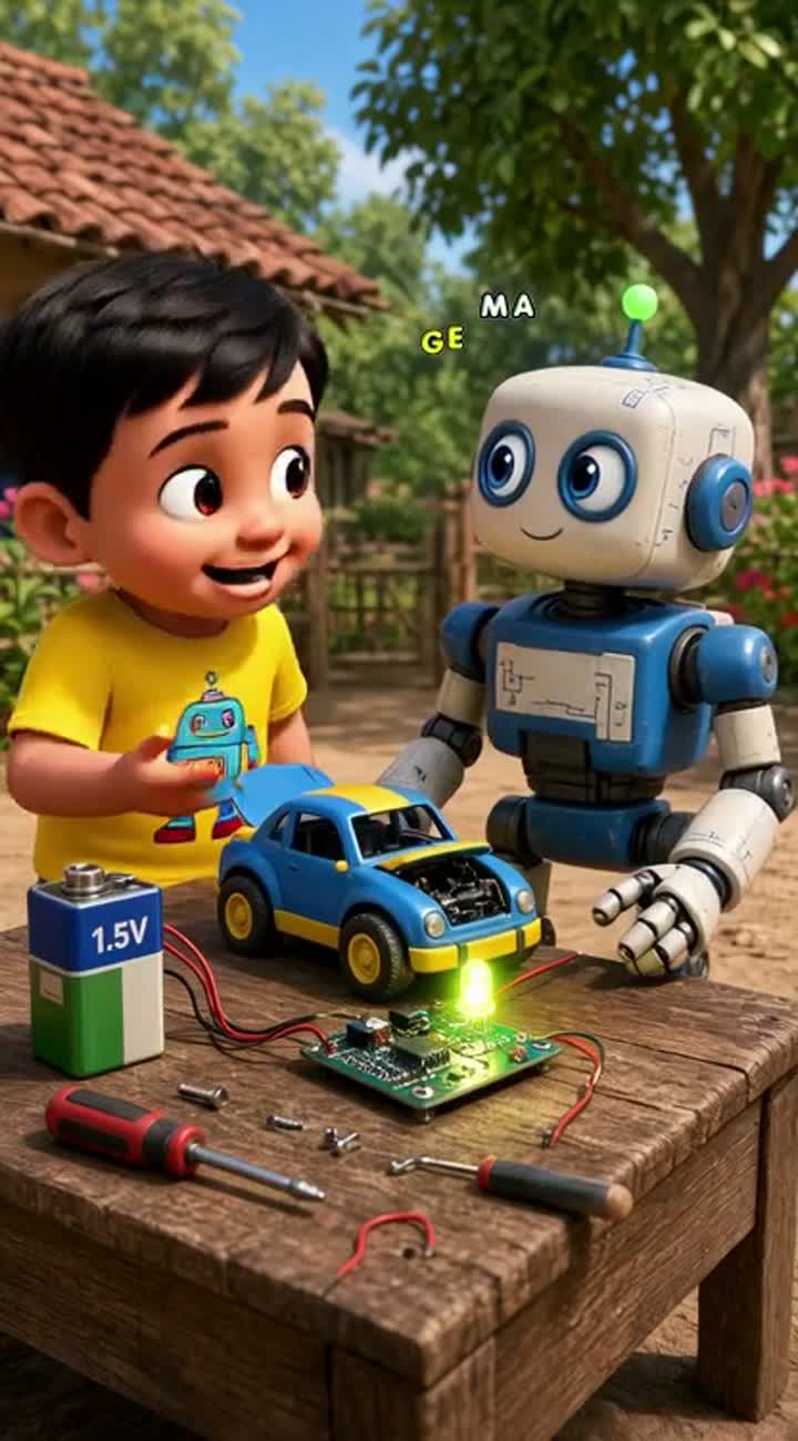 Colorful 3D animated cartoon for children in Bengali… — AI cartoon