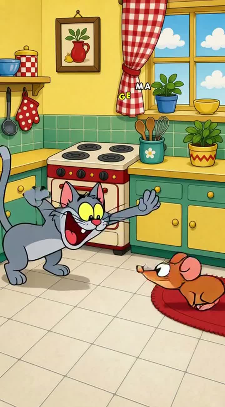 Classic 2D hand-drawn cartoon animation in the style of vintage… — AI cartoon