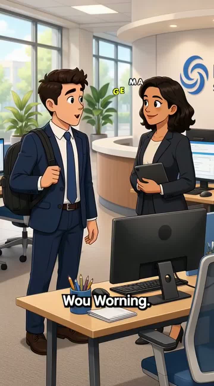 2D cartoon animation for a corporate training presentation — AI cartoon