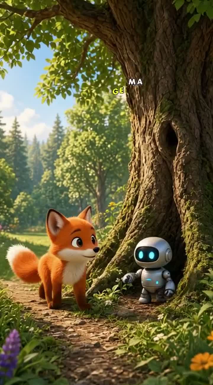 Colorful 3D animated family cartoon, polished Western animation… — AI cartoon