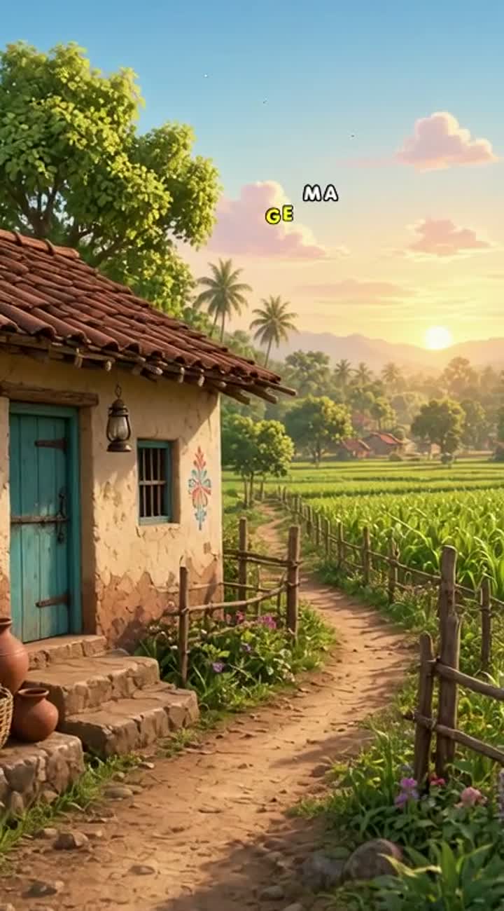 Beautiful 3D animated cartoon story for kids about a poor Indian… — AI cartoon