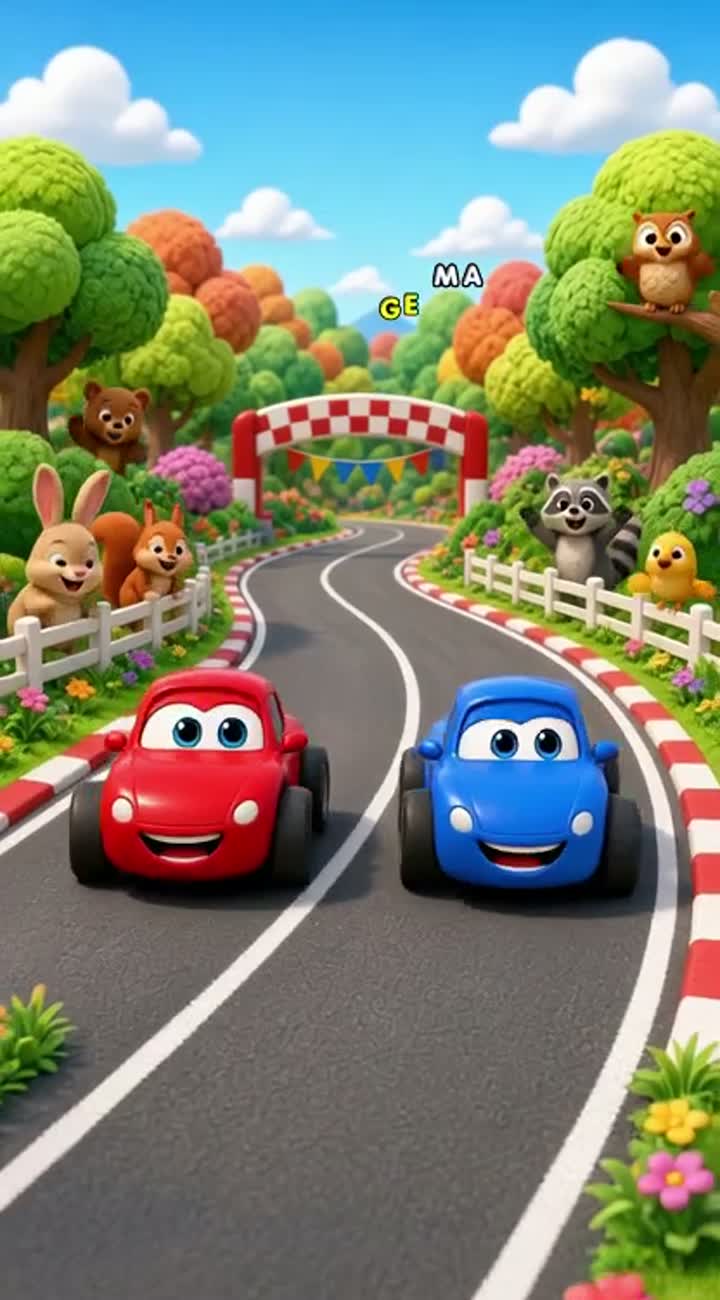 Colorful 3D animated cartoon for toddlers… — AI cartoon