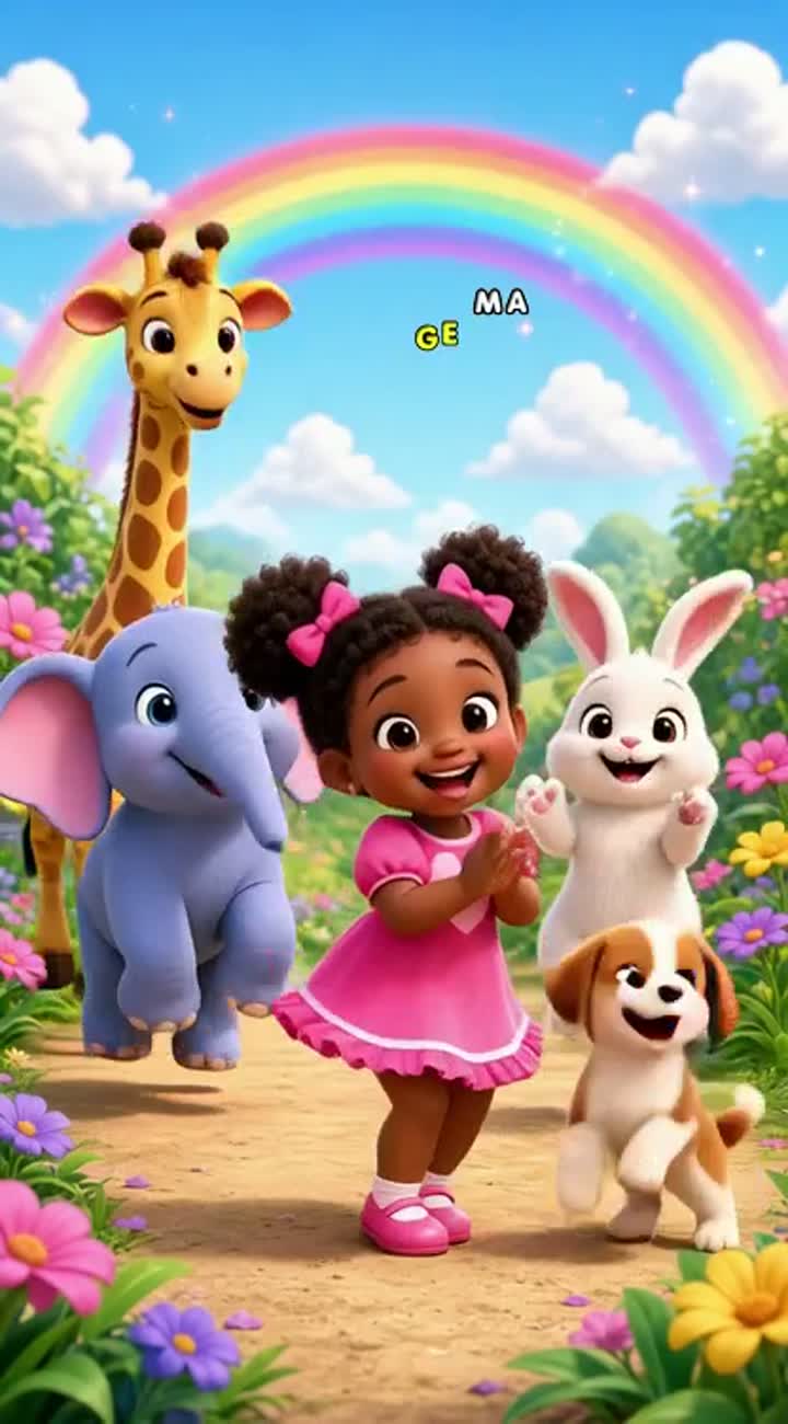 Colorful 3D cartoon video for YouTube Shorts for my children's… — AI cartoon