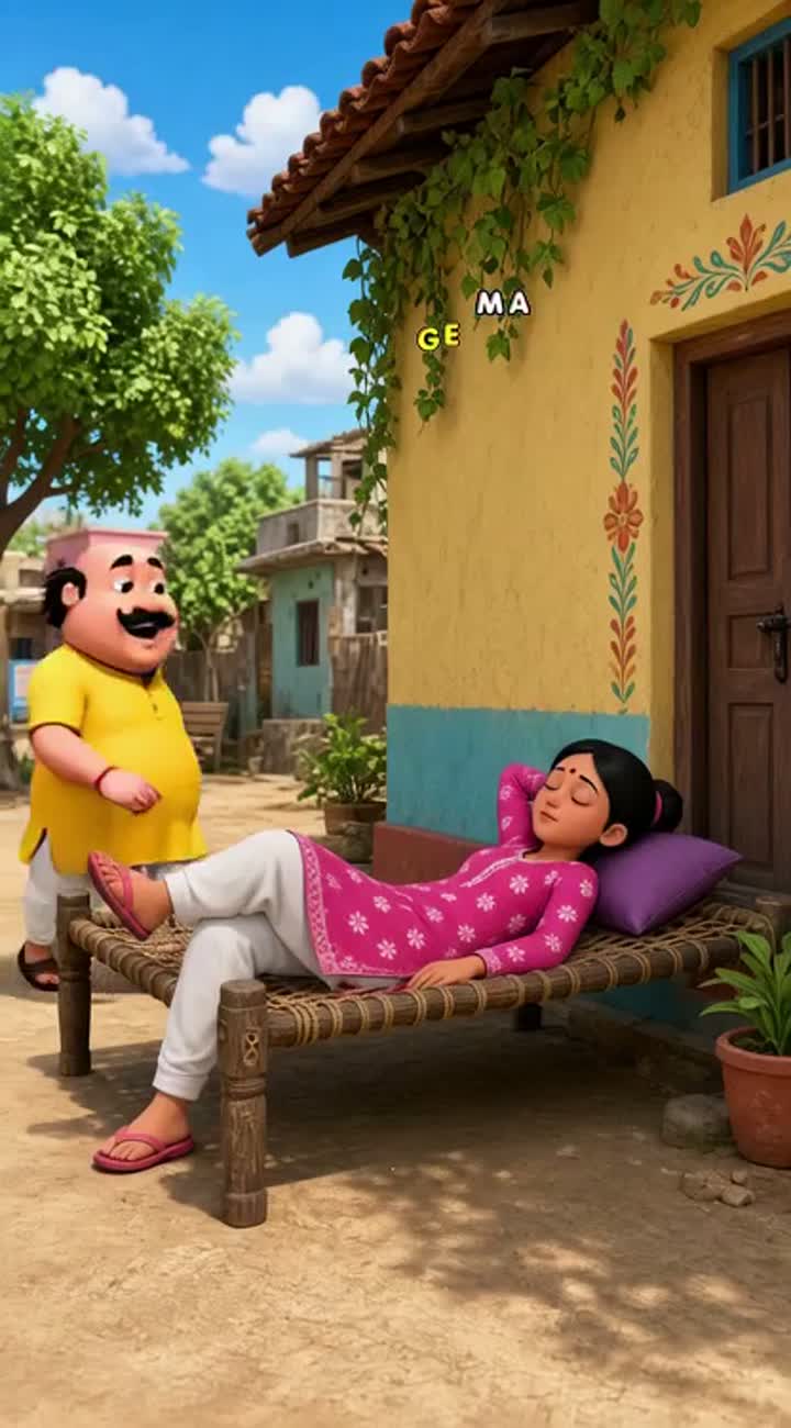 Funny Indian 3D cartoon video featuring Motu and Patlu — AI cartoon