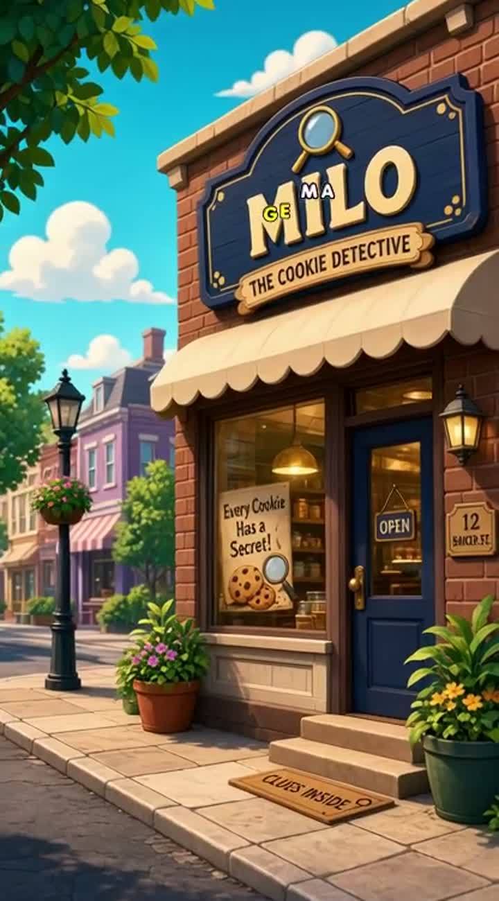MILO - THE COOKIE DETECTIVE — AI cartoon