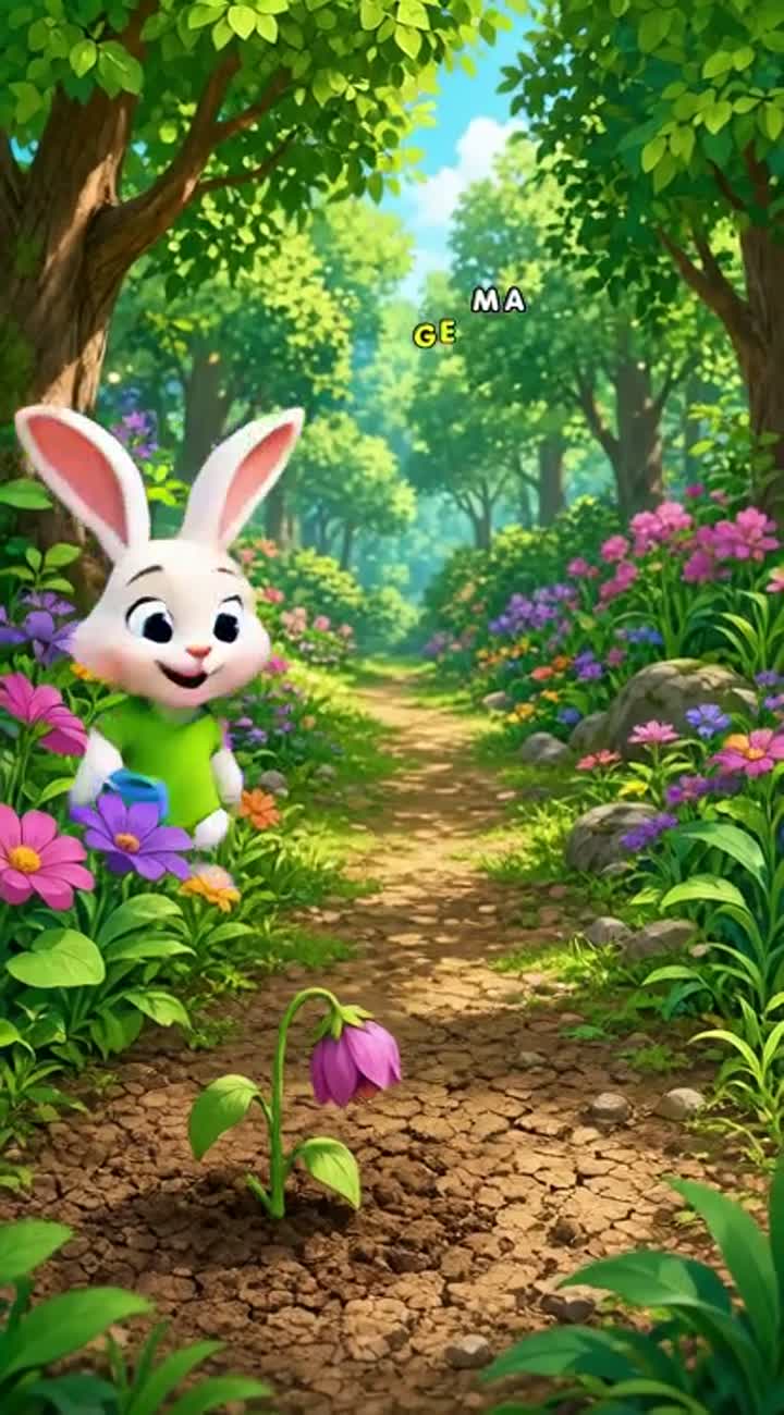 A single continuous animated shot captures the story of Lulu… — AI cartoon