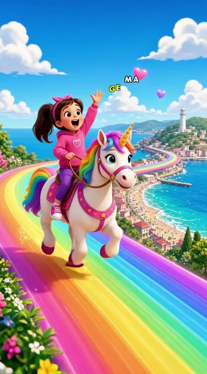 Vibrant, colorful cartoon with smooth, fluid animation — AI cartoon