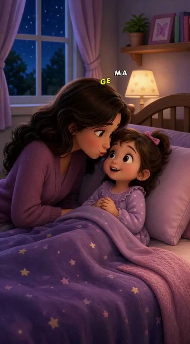 A mom who tells tells a Secret Story to her 4 year old daughter… — AI cartoon