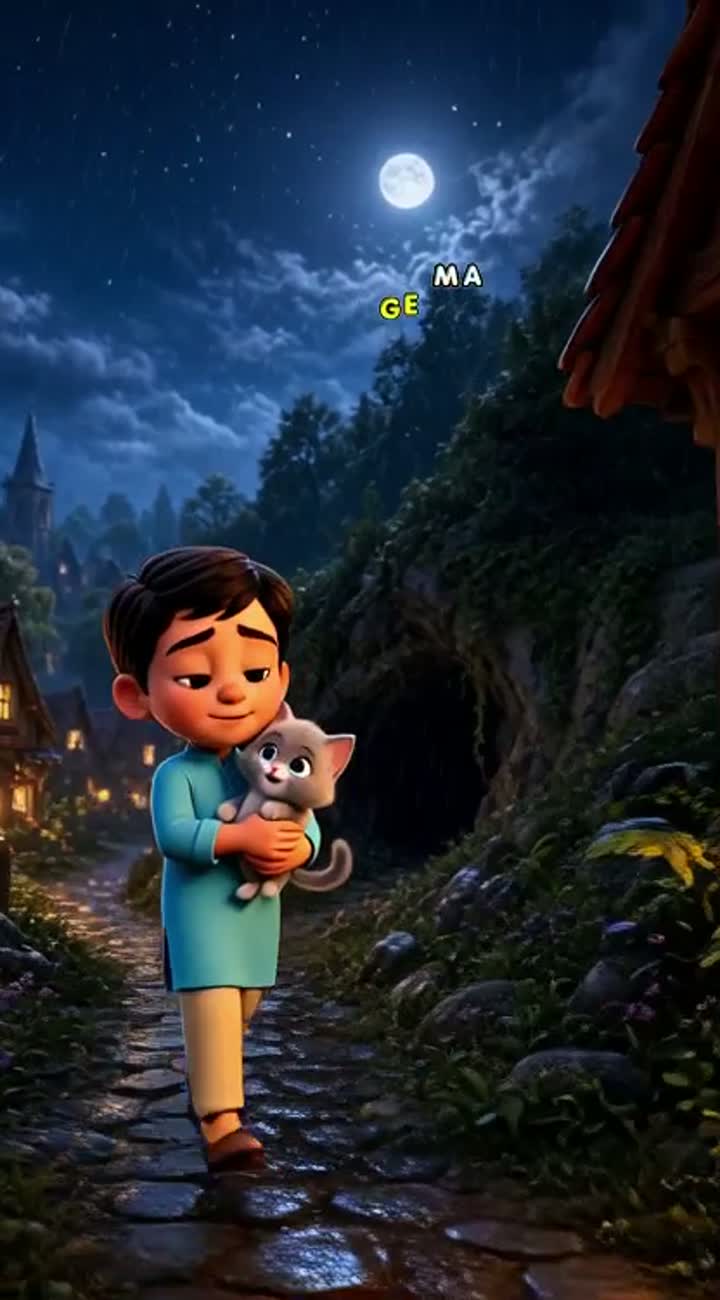 Vibrant, beautiful 3D animated cartoon with adorable characters… — AI cartoon