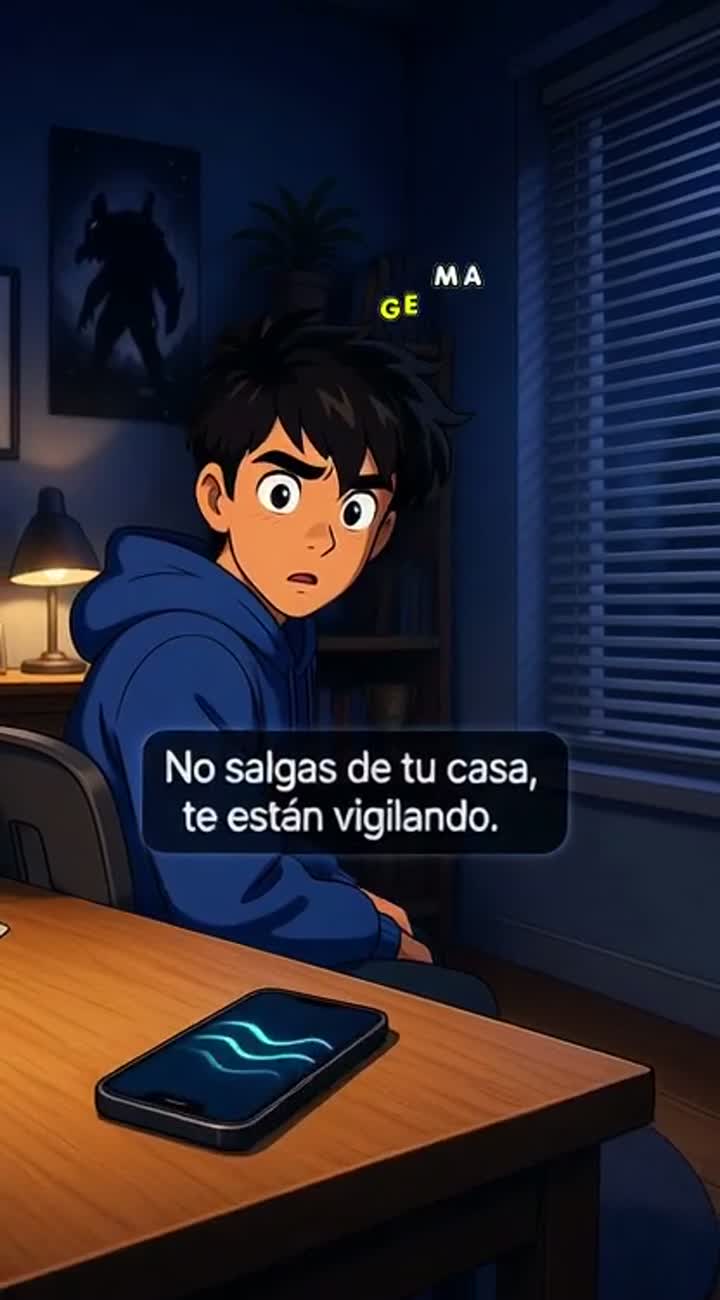Episodio 1, "El mensaje": Noche — AI cartoon