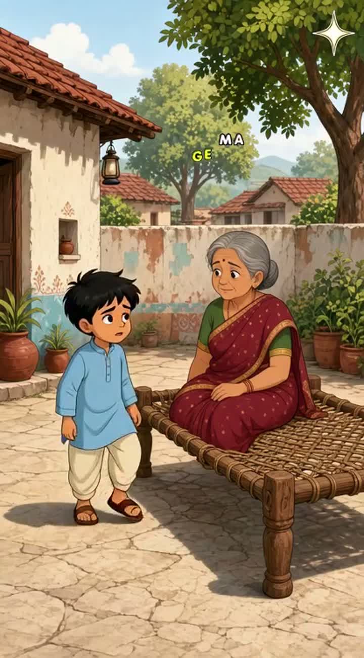 CLIP 4 - CHINTU ASKS DADI ABOUT WATER — AI cartoon