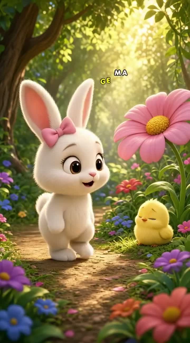 Cute 3D animated children's cartoon, vertical 9:16 — AI cartoon