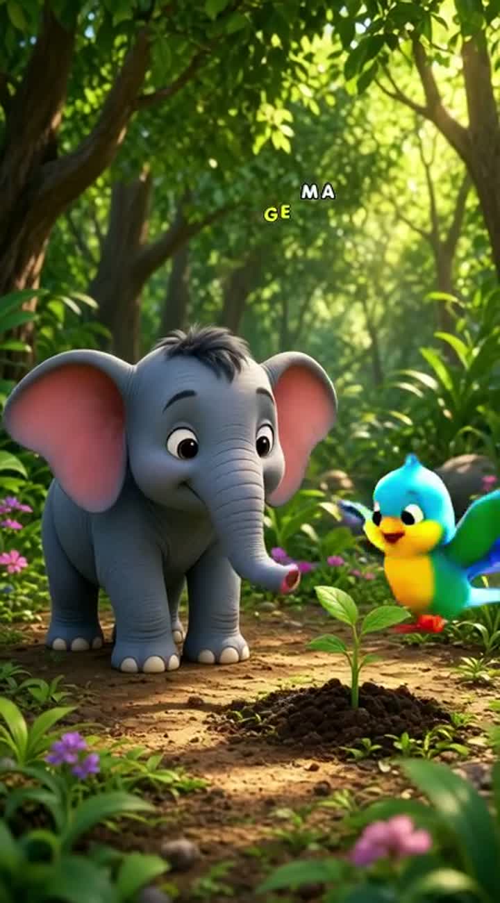 Vibrant, colourful animated cartoon set in a beautiful… — AI cartoon