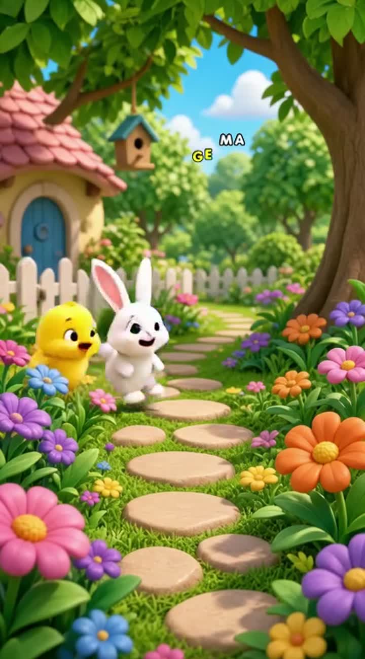 Complete 3D cartoon for young children, with four scenes — AI cartoon