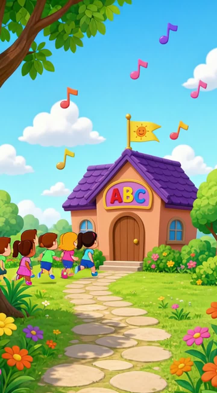 Alphabet songs with kids dancing and singing — AI cartoon