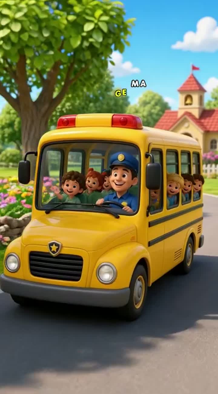 Colorful 3D animated nursery rhyme video for preschool children — AI cartoon