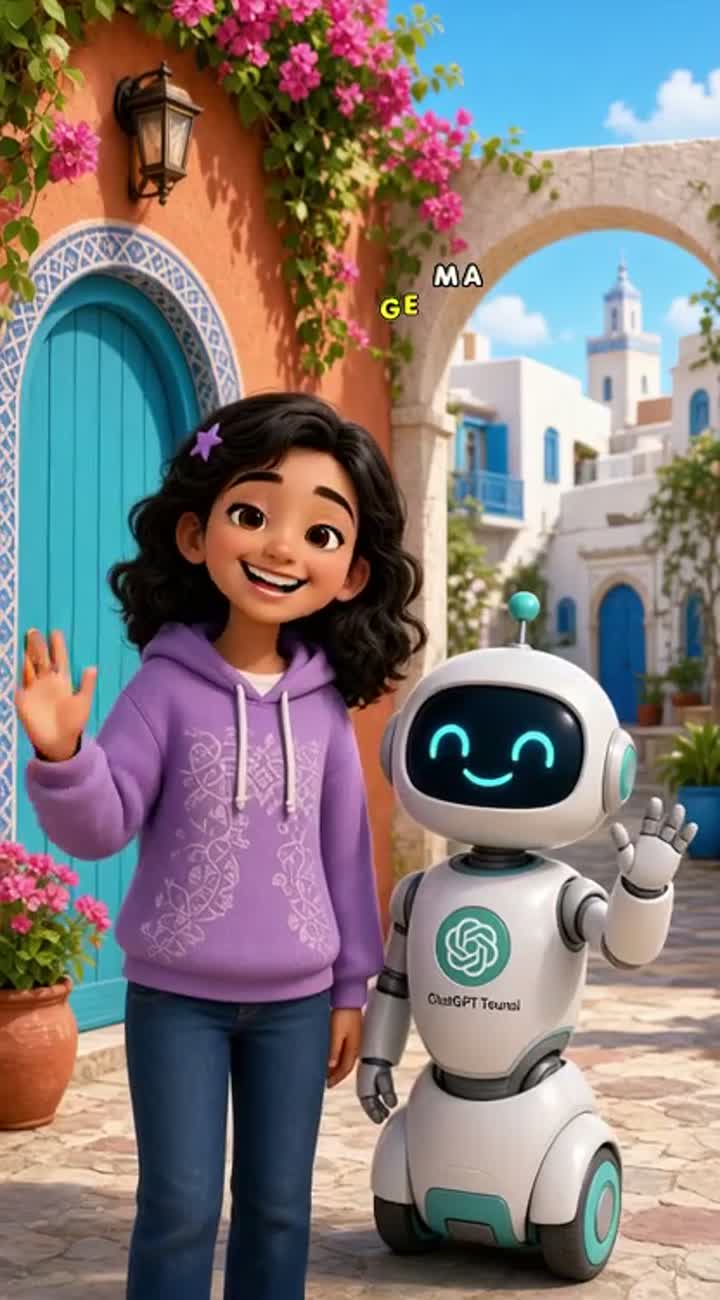 Short, vibrant, colourful animated cartoon video featuring Ranim… — AI cartoon