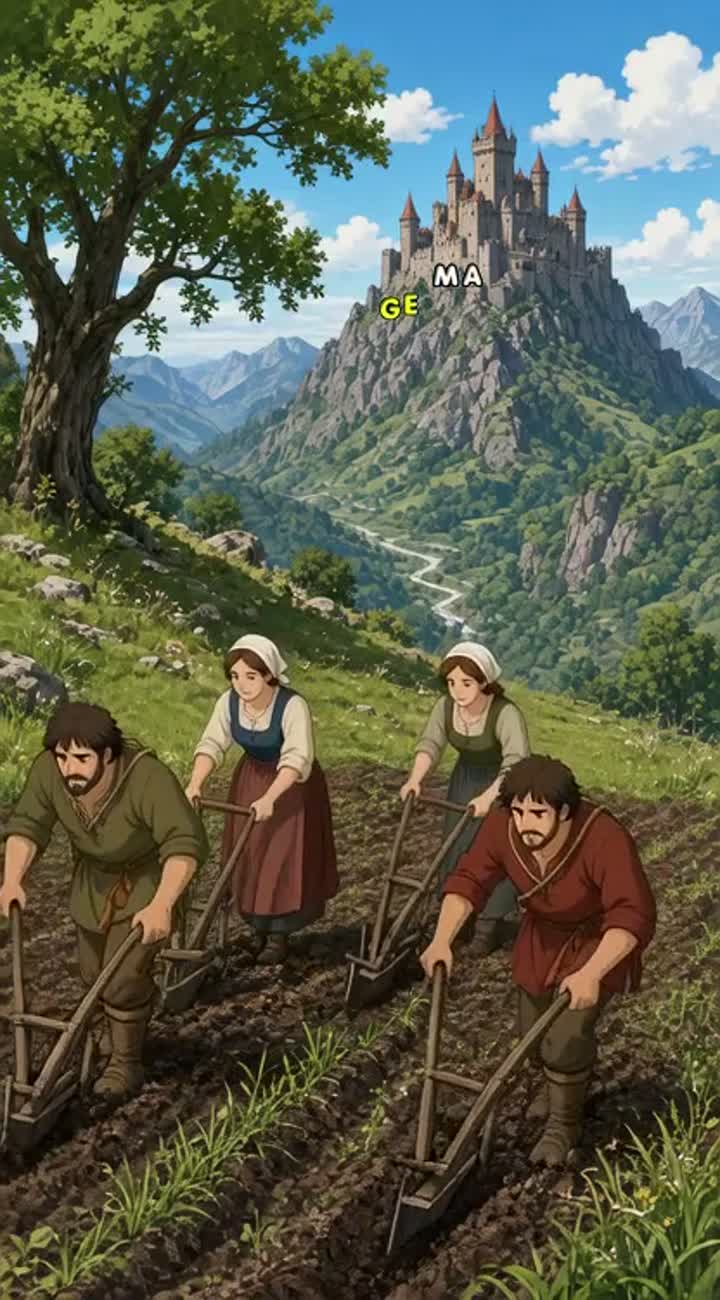 Medieval environment — AI cartoon