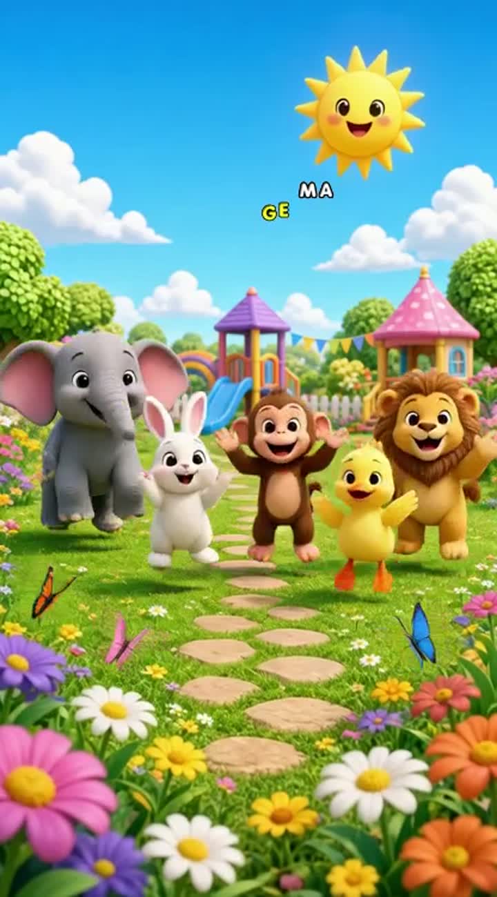 The Happy Animal Dance - Nursery Rhyme — AI cartoon