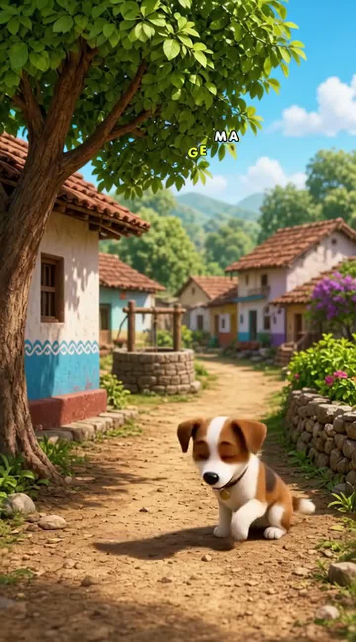 Funny Gujarati cartoon story in a colorful 3D animation style — AI cartoon