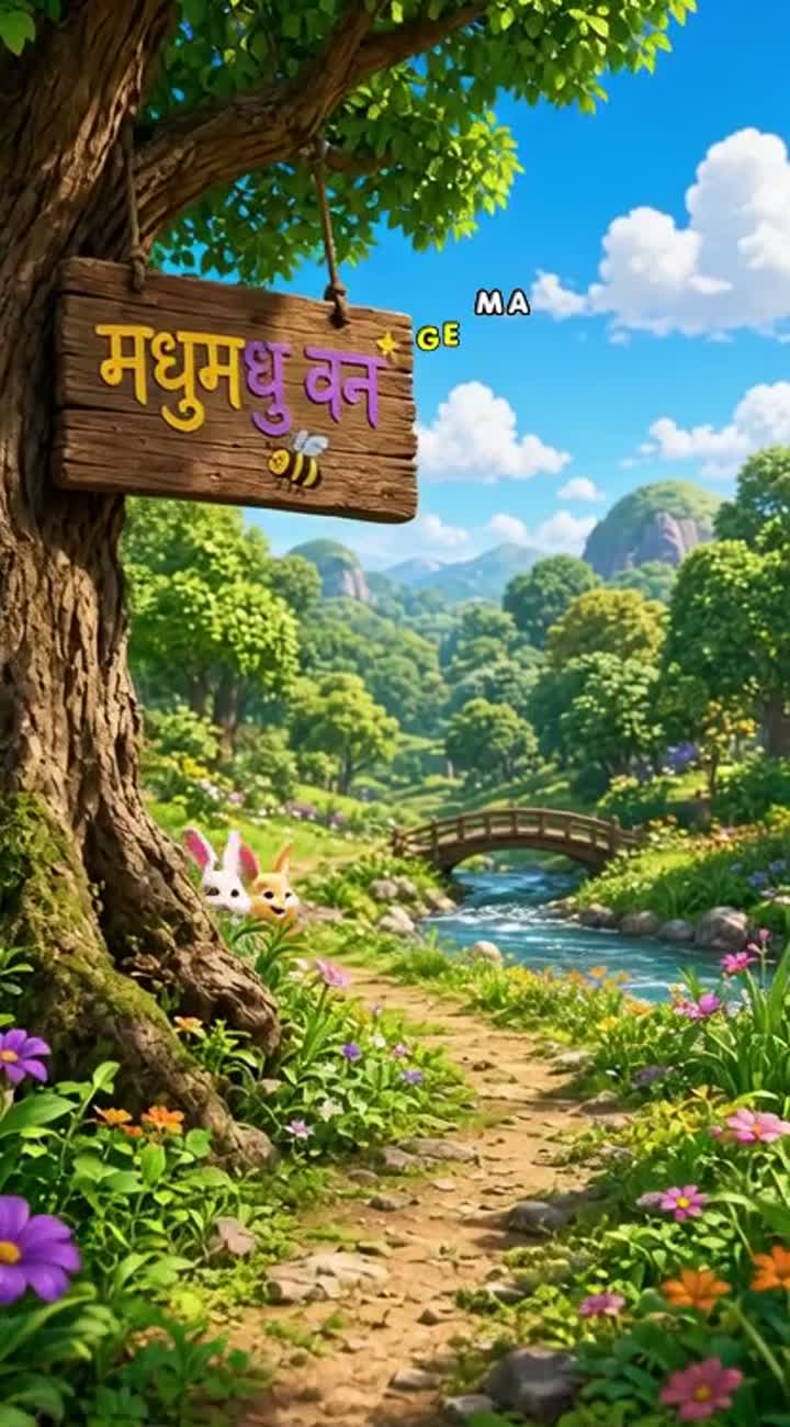 3D animated comedy cartoon movie titled "The Magical Honey Adventure" — AI cartoon
