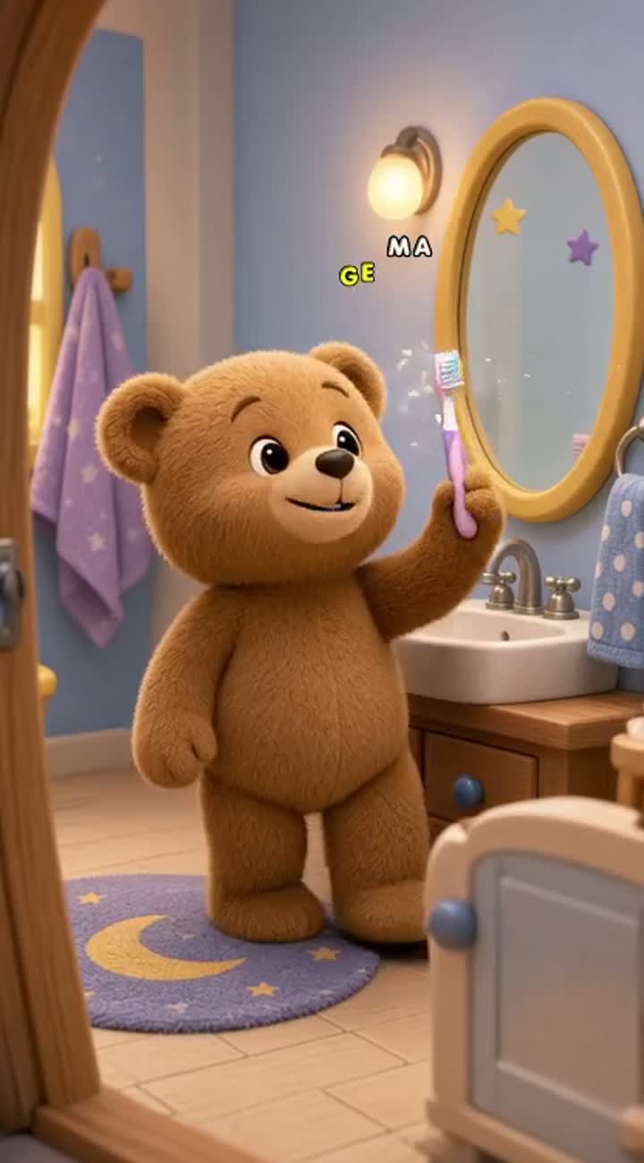 Teddy Gets Ready — AI cartoon