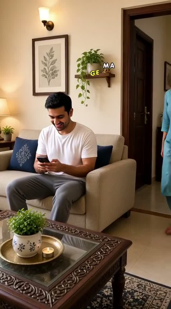 Highly realistic, funny Indian husband-wife comedy video… — AI cartoon