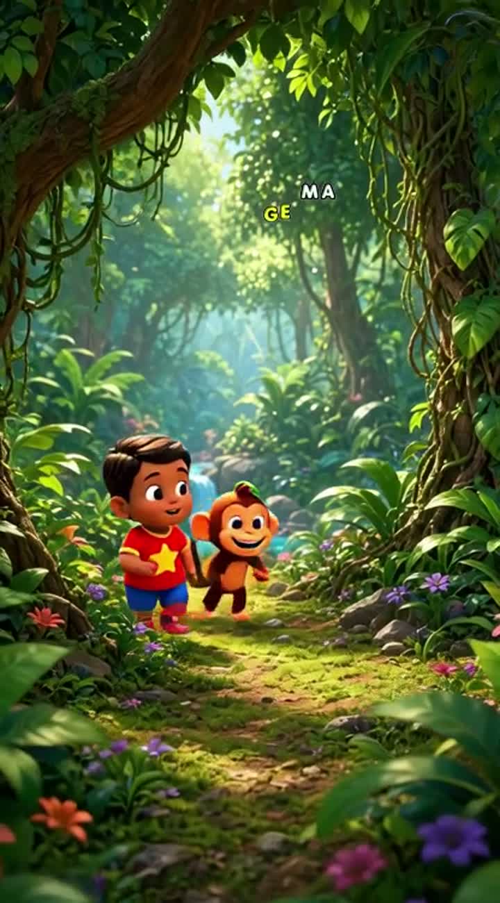 Colorful 3D animated cartoon video for kids aged 3-8 years — AI cartoon