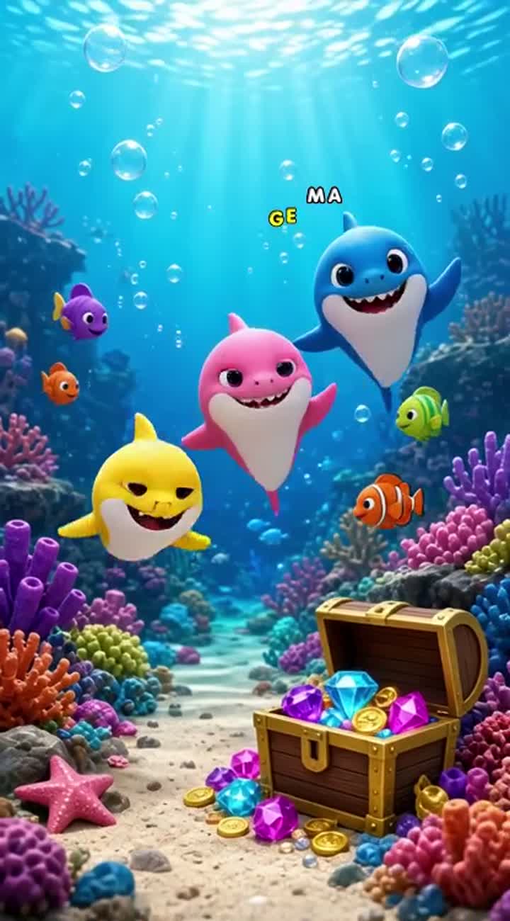 Theme: Baby Shark underwater adventure — AI cartoon