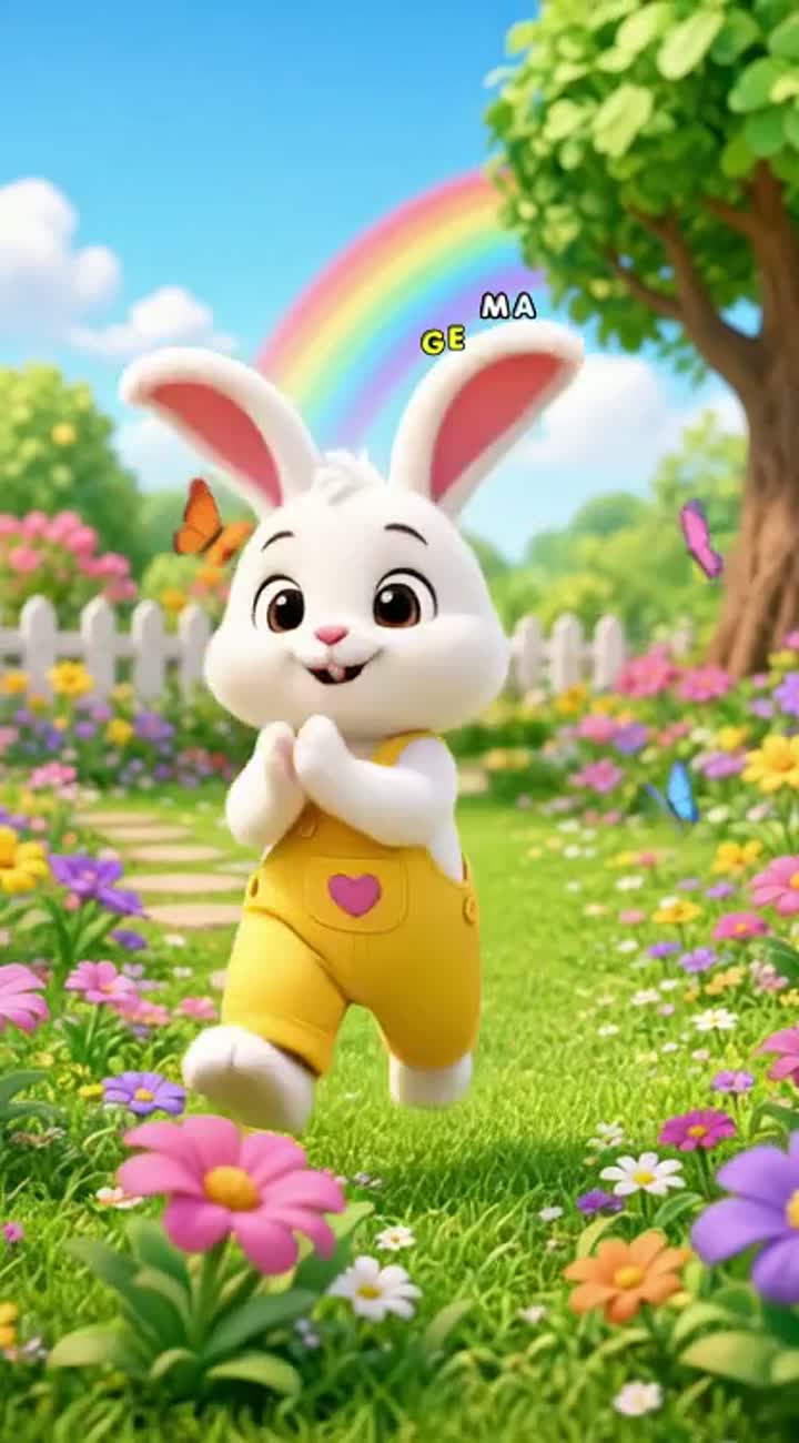 Colourful, cheerful 3D animated nursery rhyme video for preschool… — AI cartoon