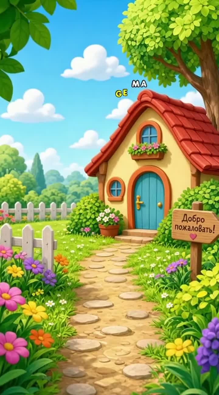 Создай видео детское на 15 секунд Animated cartoon with smooth… — AI cartoon