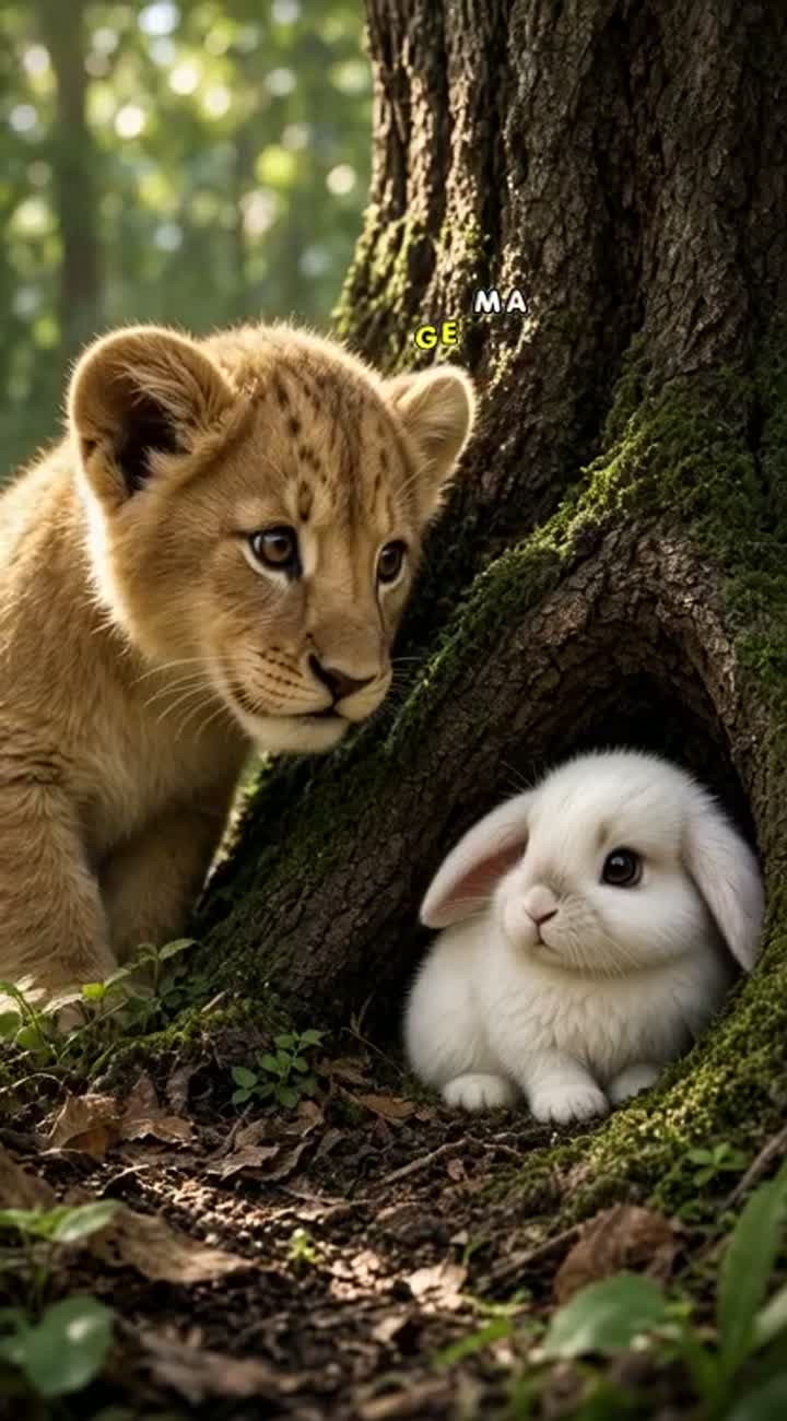 Photorealistic cinematic wildlife film, vertical 9:16 — AI cartoon