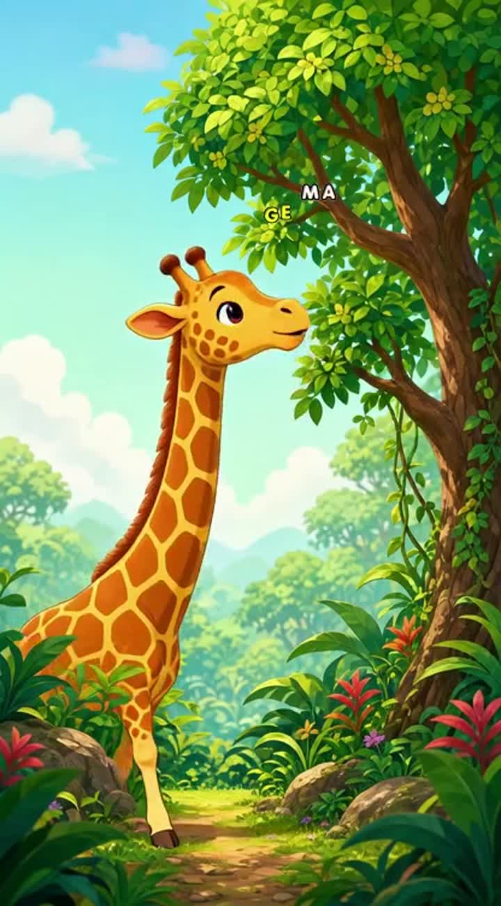 Colorful, playful educational video for young children — AI cartoon