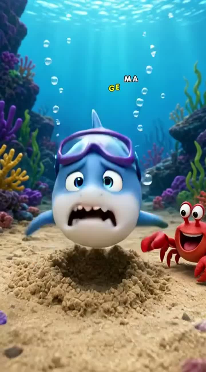 The Baby Shark Who Forgot How to Swim! — AI cartoon