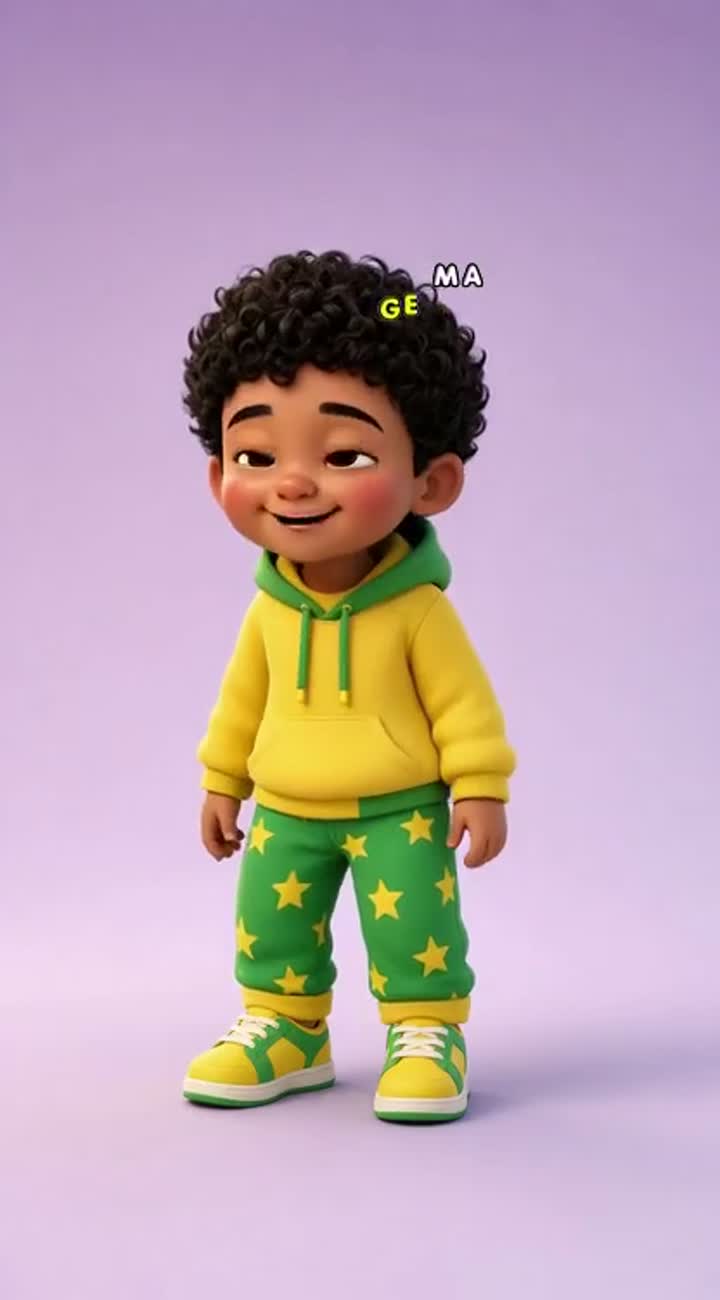 Original, adorable 3D animated toddler for a children's cartoon — AI cartoon