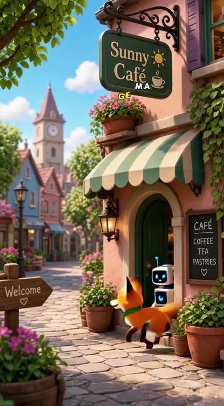 3D Pixar-style animated cartoon series for beginner English learners — AI cartoon