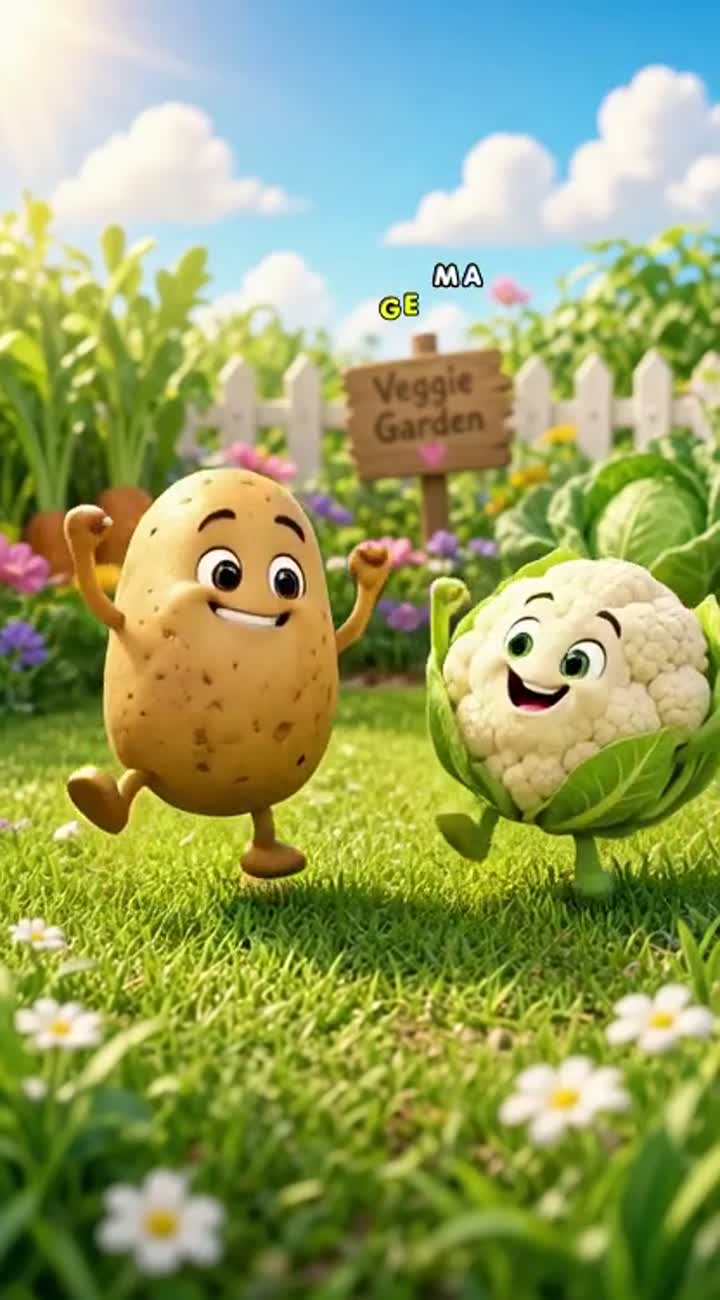 Funny 3D cartoon short video about a cute potato and a little… — AI cartoon