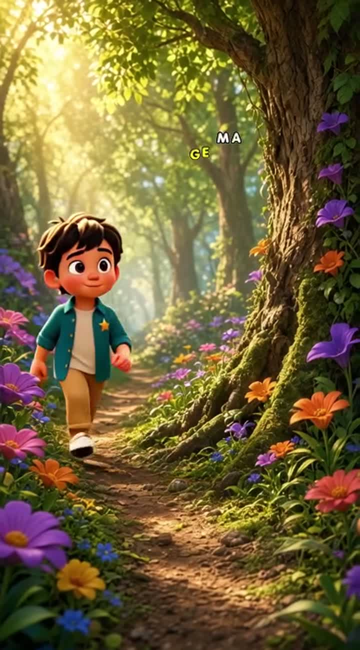 Short 3D animated children's movie scene, — AI cartoon